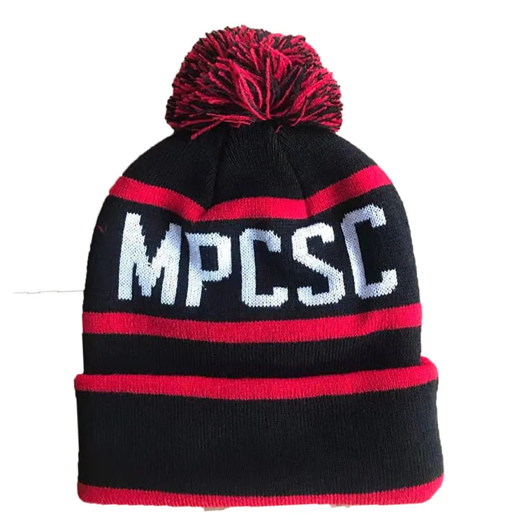 Classic Custom Jacquard Knitted Hats Your Own Logo Embroidery Warm Beanies for Beach Business Available Dot Bow Plaid Character