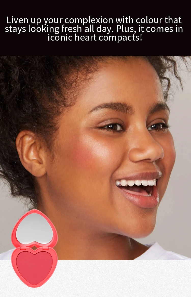 Hot Sale Custom Logo Loose Pink Blush And Shimmer Cute Highlighter