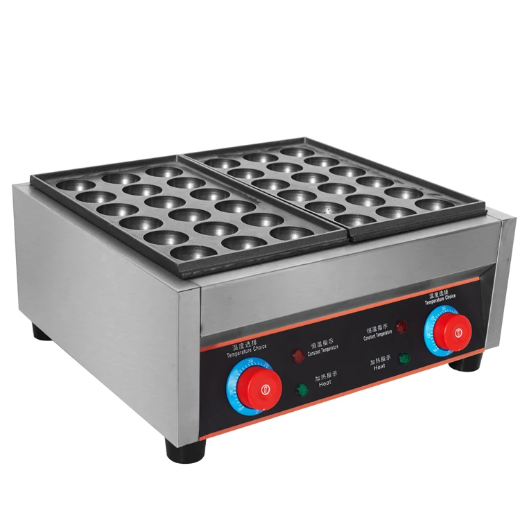 Commercial Non-stick Fish ball Grill Stainless Steel Electric Fishball Machine Takoyaki Making Machine with CE