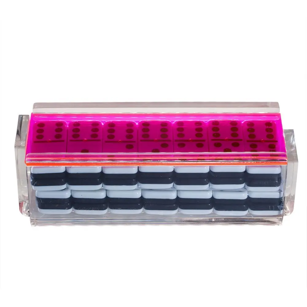 YAGELI Transparent Luicte Custom Dominoes Display clear Acrylic Dominoes for Sale