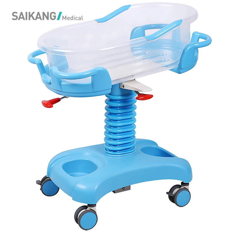 X01-1 Factory 3 Function Hydraulic Infant Medical Bed ABS Plastic Babies Hospital Crib Baby Pediatric Bed Manufacturers
