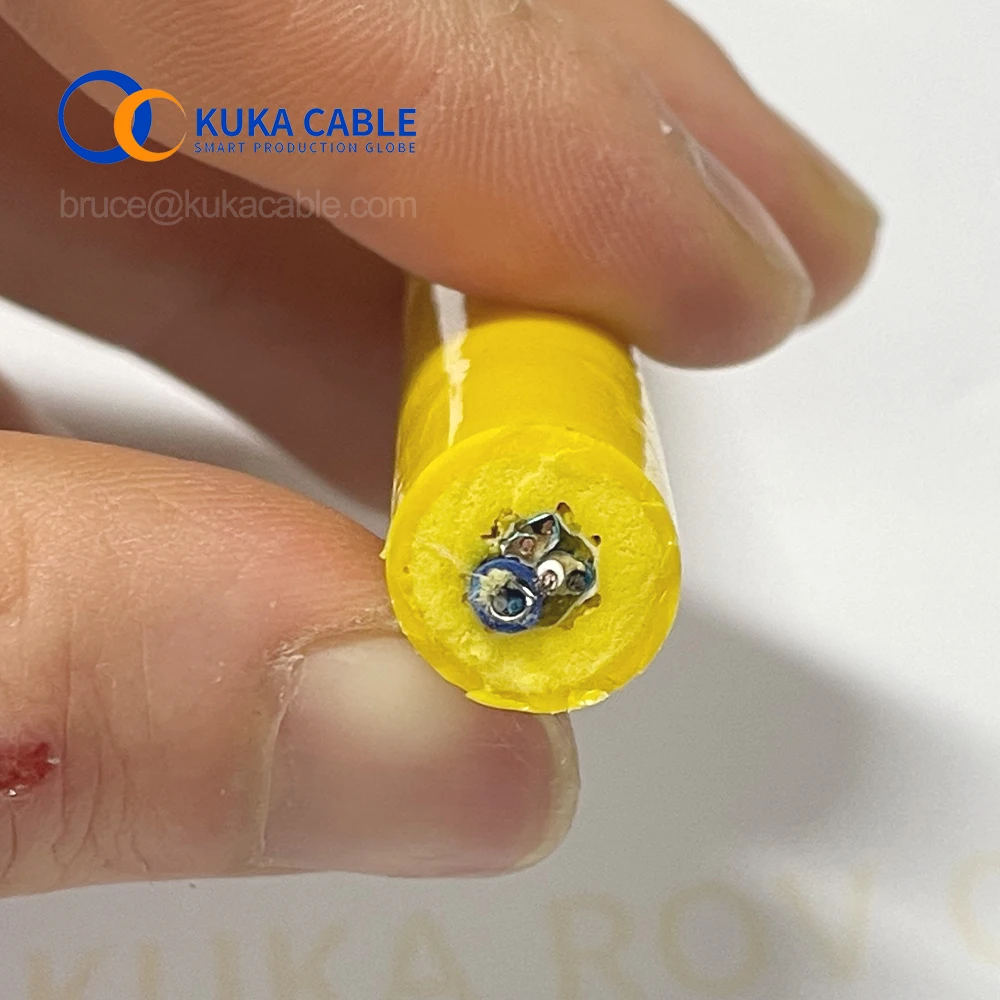 Fiber Optic Rov Tether Armoured Pipe Detection Camera Cable MM Fiber 2 Core  Cable Floating Submersible Neutral Pur Cable