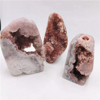 natural pink amethyst quartz cluster free form pink amethyst quartz geodes crystal druzy