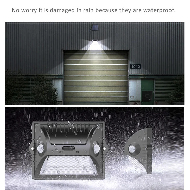 2W Smd Motion Sensor Rgb Color Changing House Garden Yard Light Led Solar Stair Fence Lamp