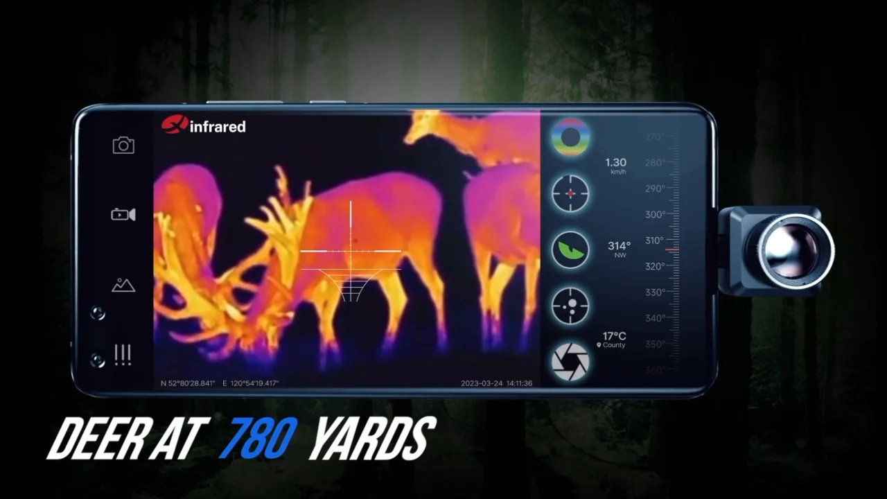 Thermal Imager Hunt Mountains Climbing Xinfrared T2 Pro Duck 130 Yard