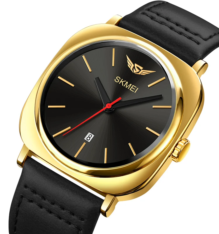 Skmei 1884 Watches Manufacturer Men Wristwatch 30m Waterproof Reloj Quartz Watch for Men with Leather Band