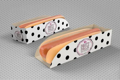 Support Customized Services Multicolor Portable Tray Takeaway Fast Food Container Hot Dog Box
