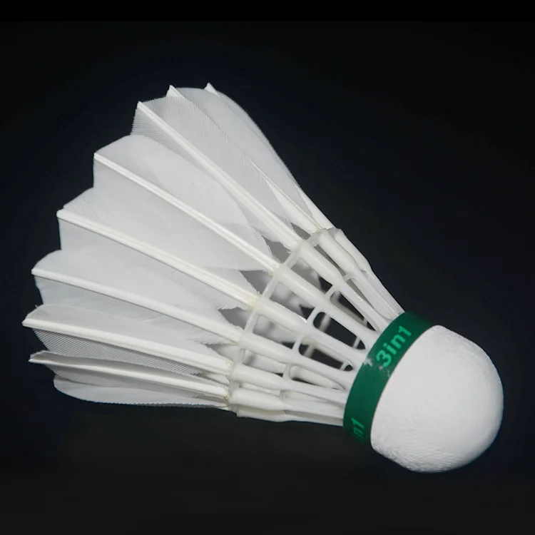 Hybrid 3 in 1 Feather and Plastic Badminton Shuttlecocks 