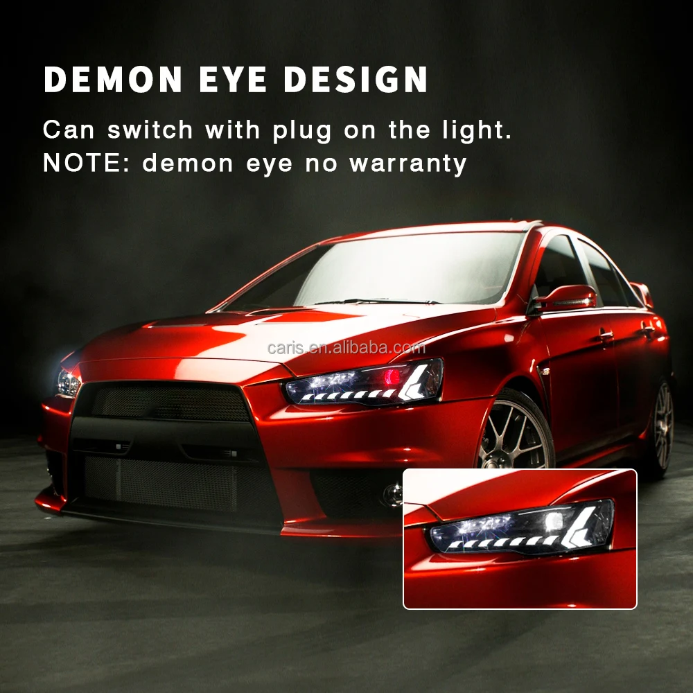 Faro Led con animación de arranque, nuevo estilo arcaico, para faros delanteros HC Motion Lancer 2008-2017 (disponible en EE. UU.)