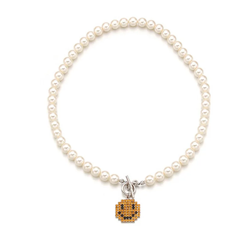 Delicate Pearl Pendant Necklace Y2k 