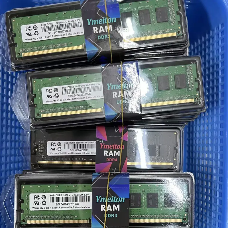 8GB RAM DDR3 Memorias DDR3L for Desktop Computer 1600HZ RAM Memory DDR3 4G and Cooling Fin Ymeiton High Quality RAM for PC Game