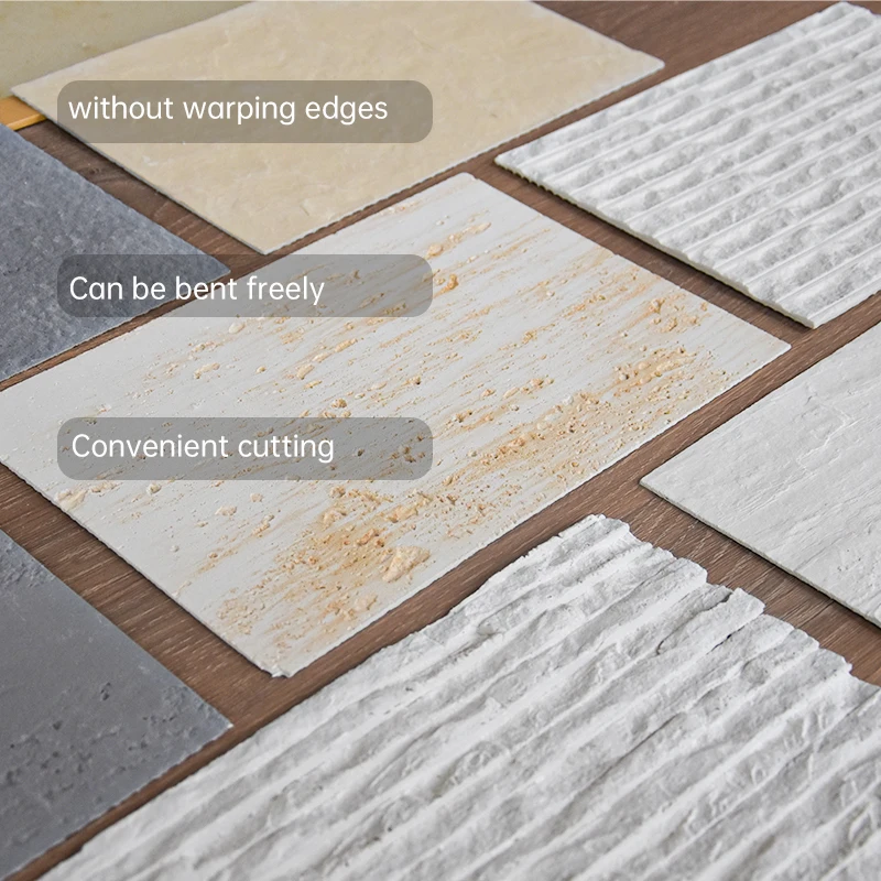 Modern Design Style High-End Flexible Stone Sample Decorative Panel Exterior Wall Decor Materials Soft Bricks Stone Cladding