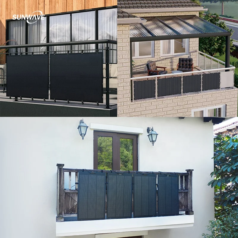 Sunwave Balcony Photovoltic Module  210w 215w 220w Flexible Monocrystalline Solar Panel