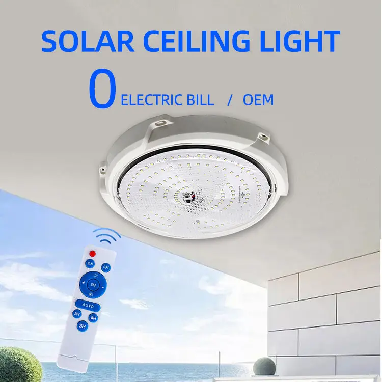 Indoor Solar Ceiling Light Factory Direct with Remote Control Solar Light Lamp for Indoor Indoor Solar Light Home House