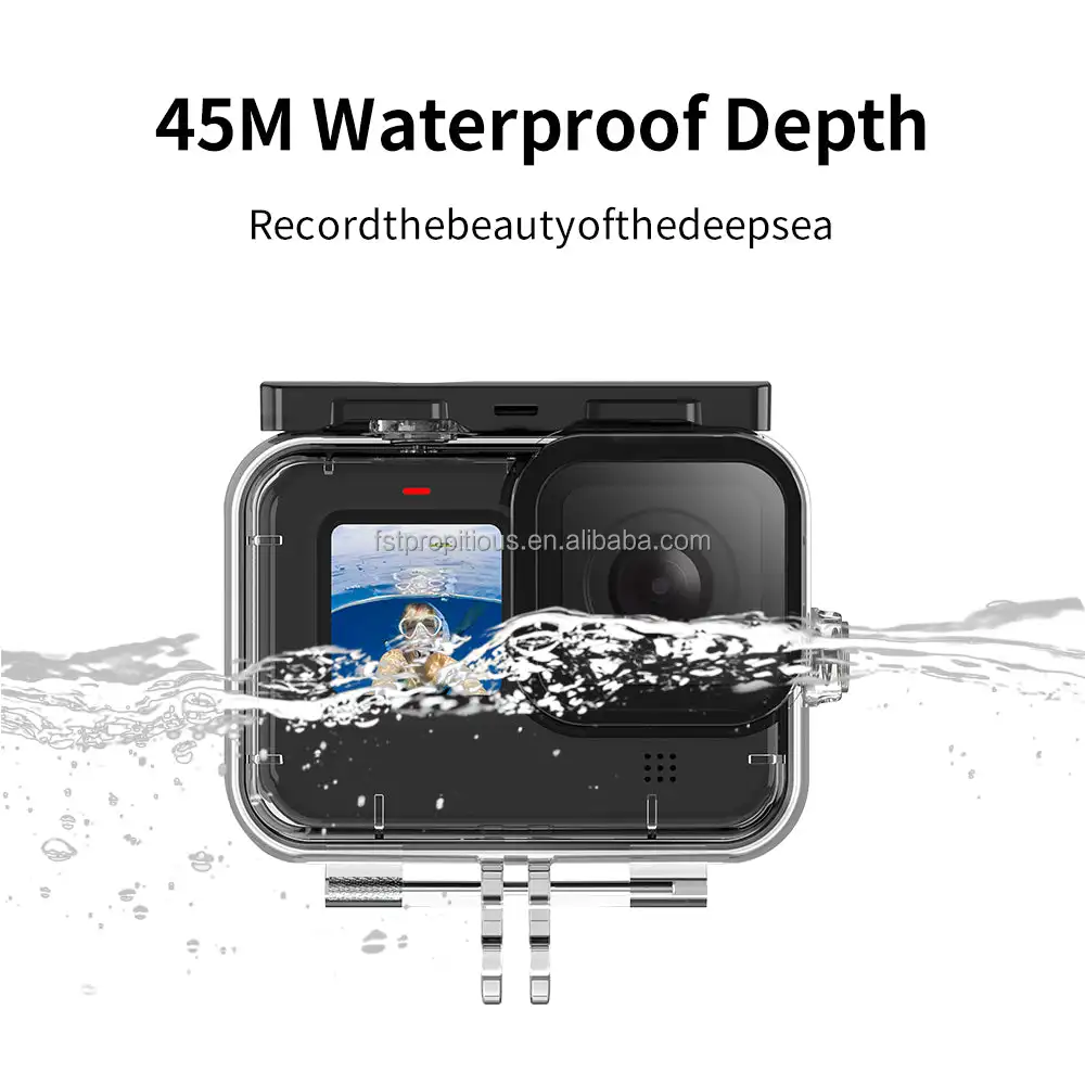 Telesin 45M Waterproof Case for Gopro Hero 12 Diving Gear