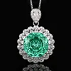 Para green pendant with box chain