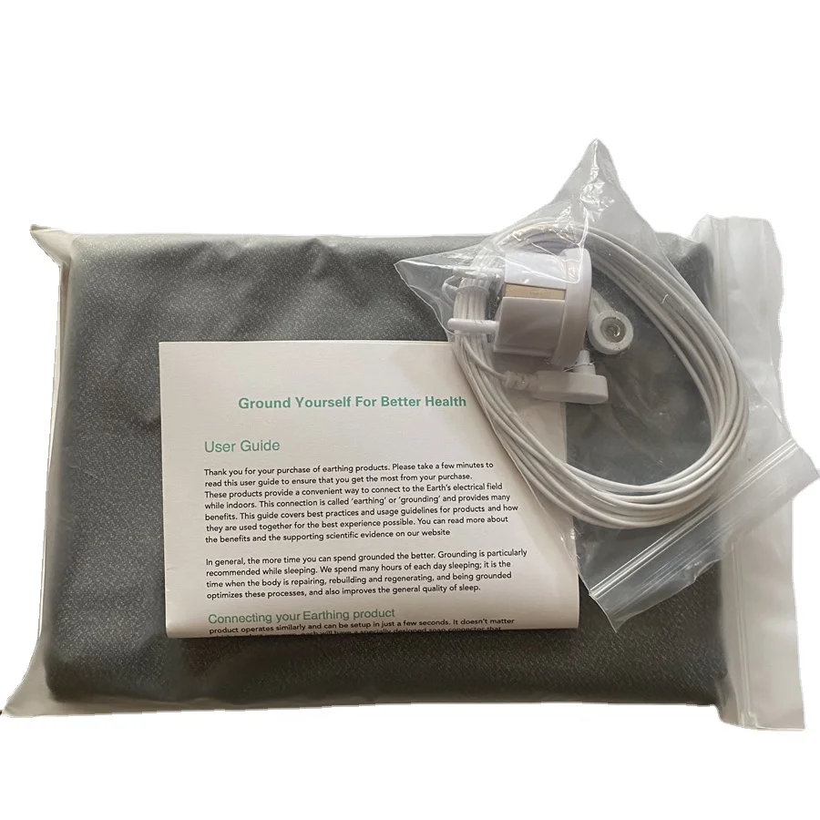 Blocking  EMF  Silver Bamboo  with Silver Fiber Earthed Flat Grounding Bed Sheet Use for Earthing Sleeping