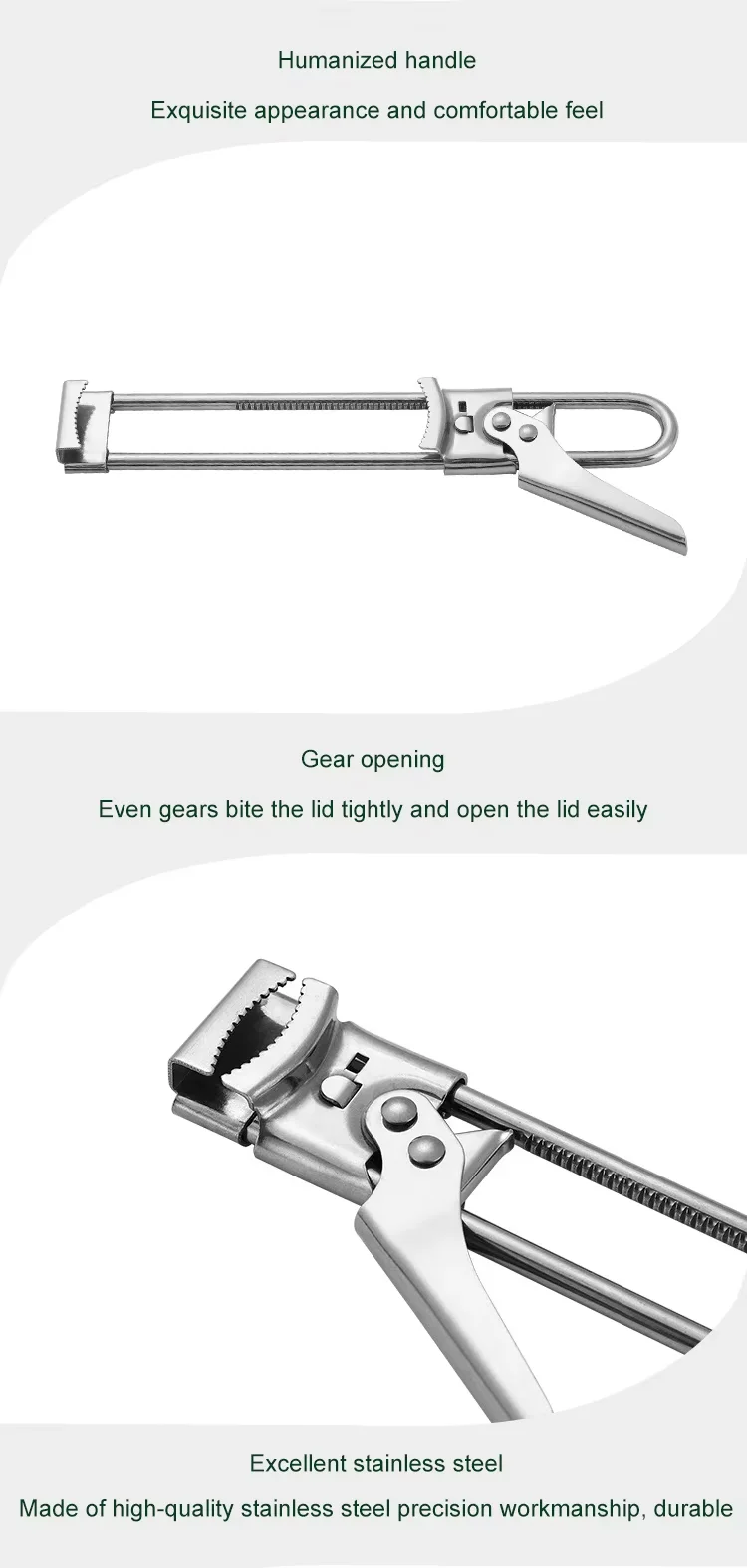 Adjustable Stainless Steel Can Opener Manual Multi-Function Kitchen Gadget Jam Jar Soda Bottle Opener