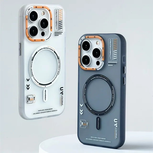 Applicable iphone15 skin feel frosted magnetic phone case Apple 14Promax full package tpu tide protection case