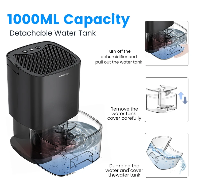 Factory High Quantity Dehumidifier for Basement Garage Living Room Super Quiet Romantic Dehumidifier