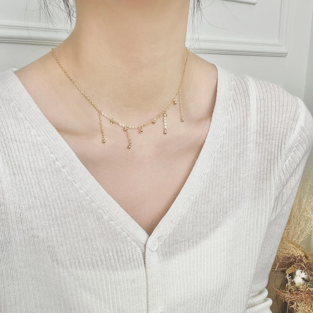 KAKODIY Fashion Light Luxury Jewelry for Women Sterling Silver Chain Tassel Pendant Necklace Anniversary Birthday Gift detail 3