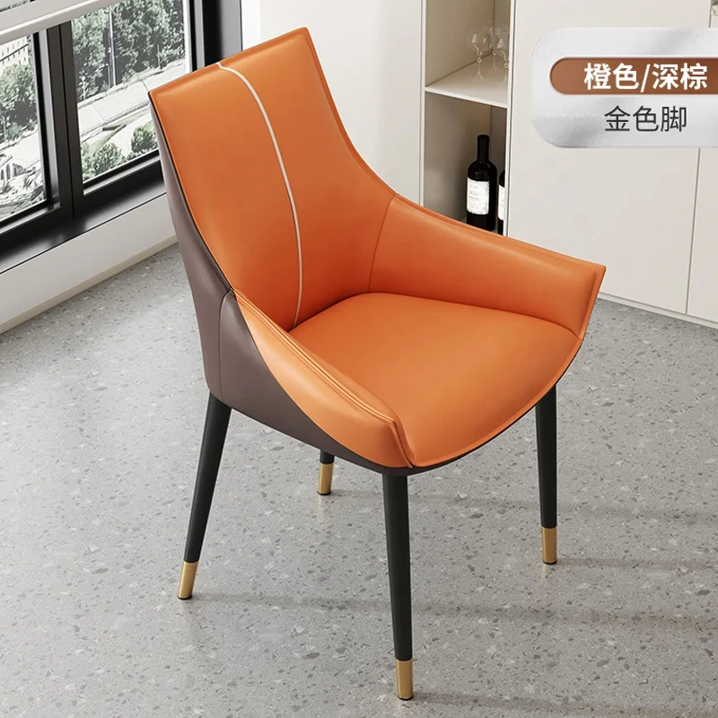 Dining Chair Design Table Nordic Cheap Indoor Home Furniture Restaurant Modern Luxury Room Leather Metal Dining Chair for Sale