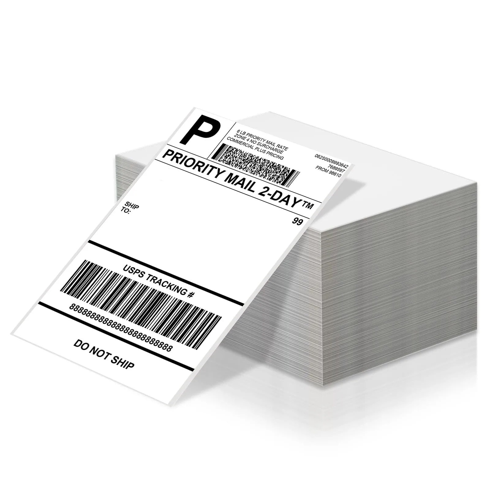 Durable Shipping Label Waterproof Folding 4x6 Thermal Label for Shipping Label Printer with Glassine Liner