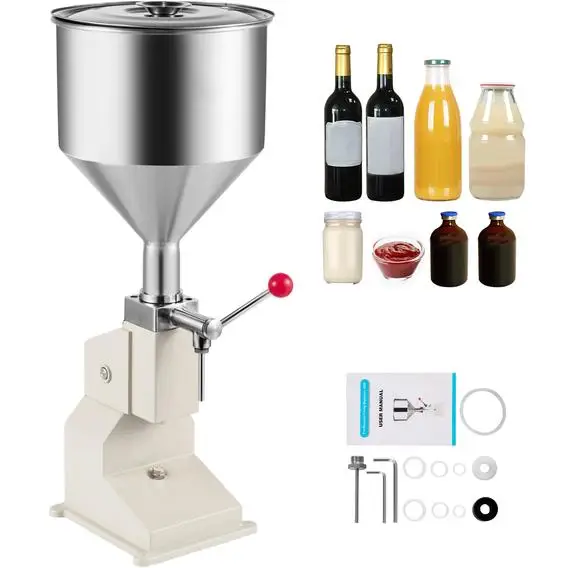Jar Filling Machine for Cosmetic /Manual Small Volume Piston Essential Oil Cosmetics Lotion Cream Paste Liquid Filling Machine - Image 3