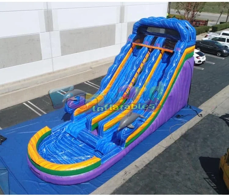Inflatable Slide Inflatable Water Slide with Swimming Pool for Water Game