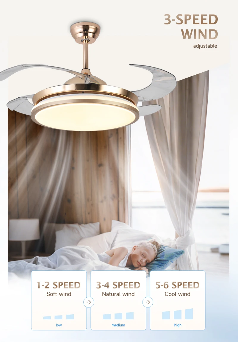 Ceiling Fan, 42inch, ABS, LED - detail 10