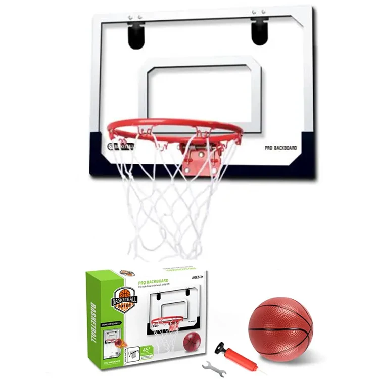 Maßgeschneiderte Wandhalterung, verstellbares, bewegliches Mini-Büro-Basketballkorb-Ständer-Set für die Tür