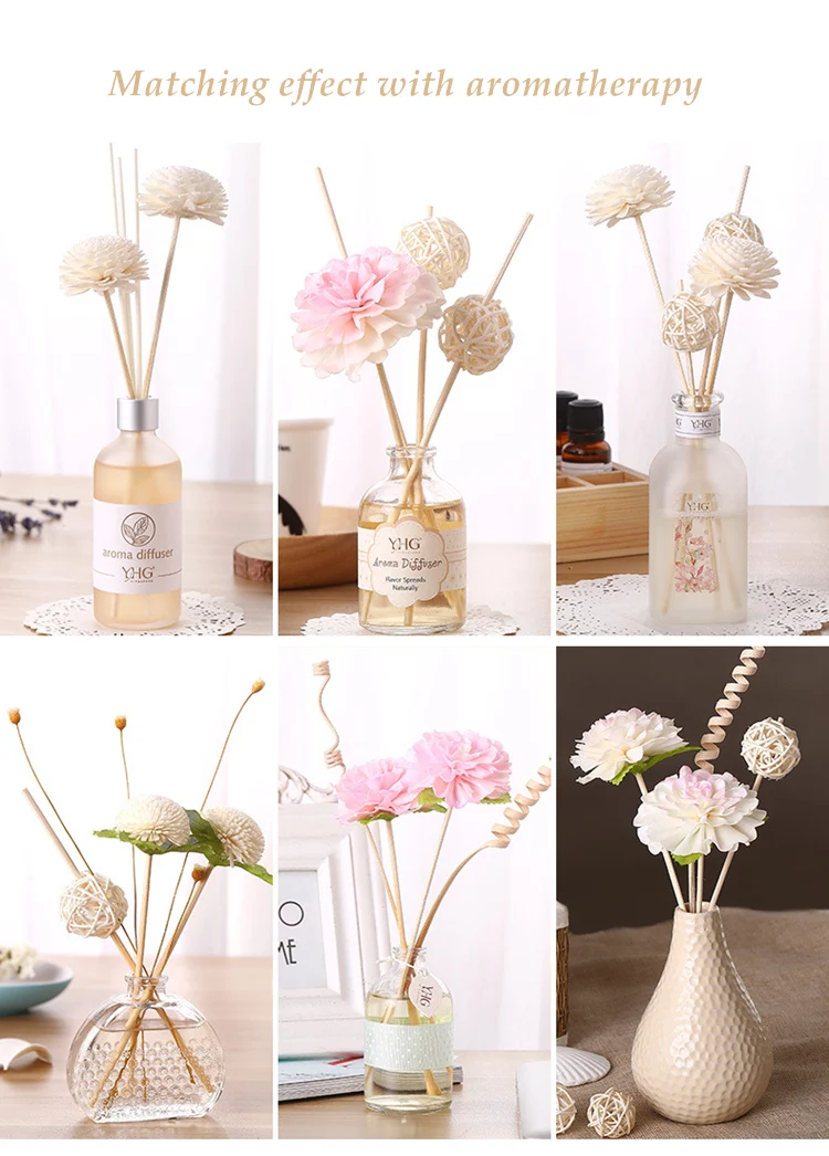 Newell Mixed Reed Diffuser Sticks Assorted Stemmed Sola Wood Flowers