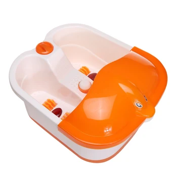 Dropshiping Electric Automatic Heating Pedicure Foot Spa Bath Massager with Heat Bubbles Vibration