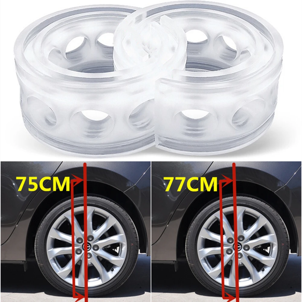 thumbnail image 2 of Universal Car Shock Absorber Power Auto Buffers – Spring Bumpers, B Type, Rubber, Set Of 4 (White) 2 of 2