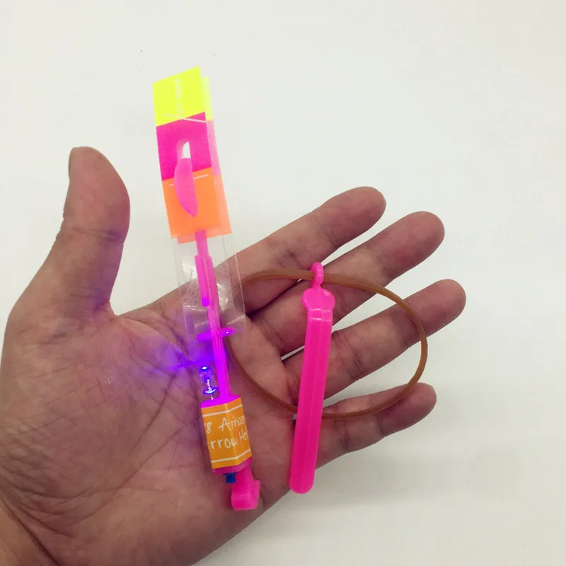 Бамбуковая стрекоза с подсветкой Летающий парашют небо НЛО уличная Ночная игра игрушка для