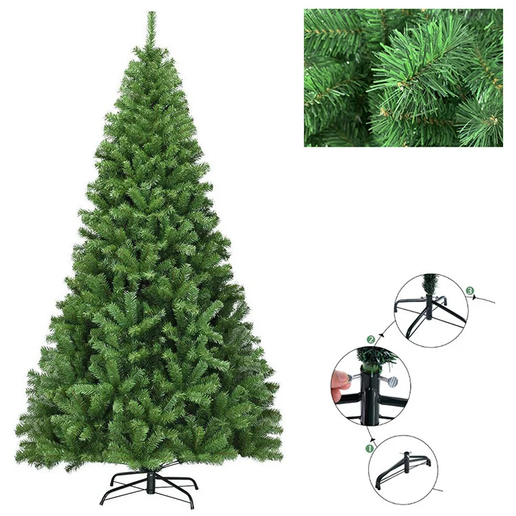 Jct001 Best Seller 7ft Pvc Green Artificial Christmas Tree For