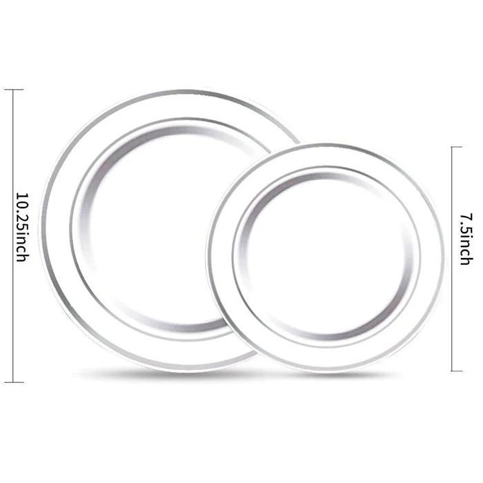 Gold Disposable Plastic Dinner Plates Hard Plastic Wedding Plates Buy