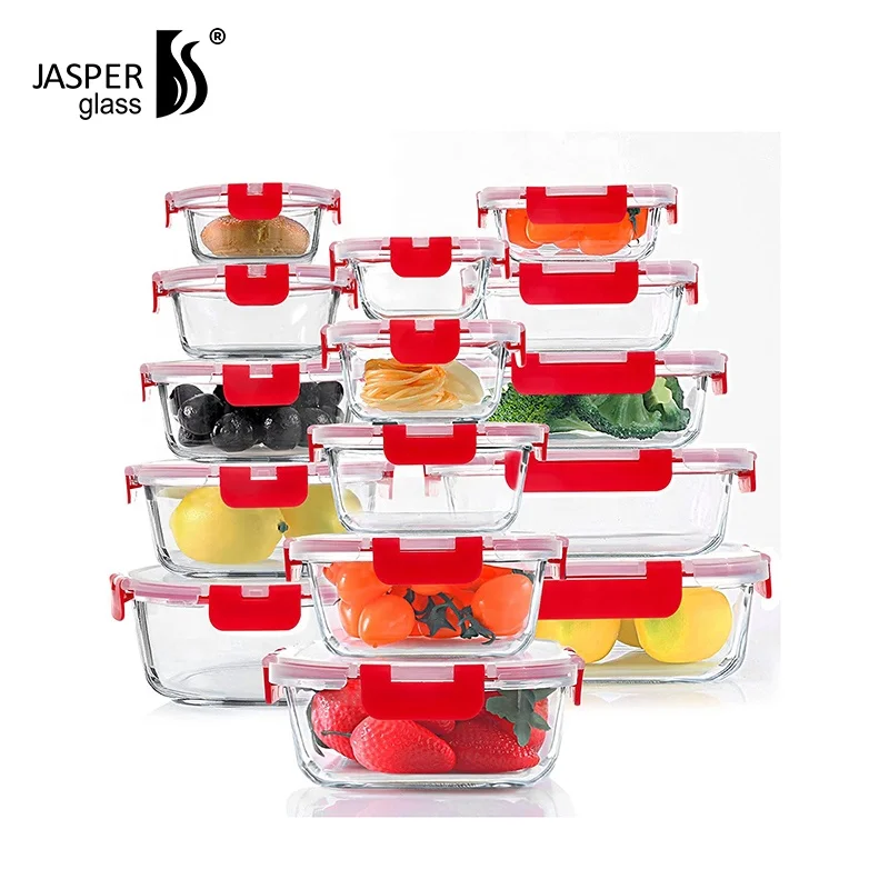 10 Pack Glass Food Storage Containers,Glass Meal Prep Containers With