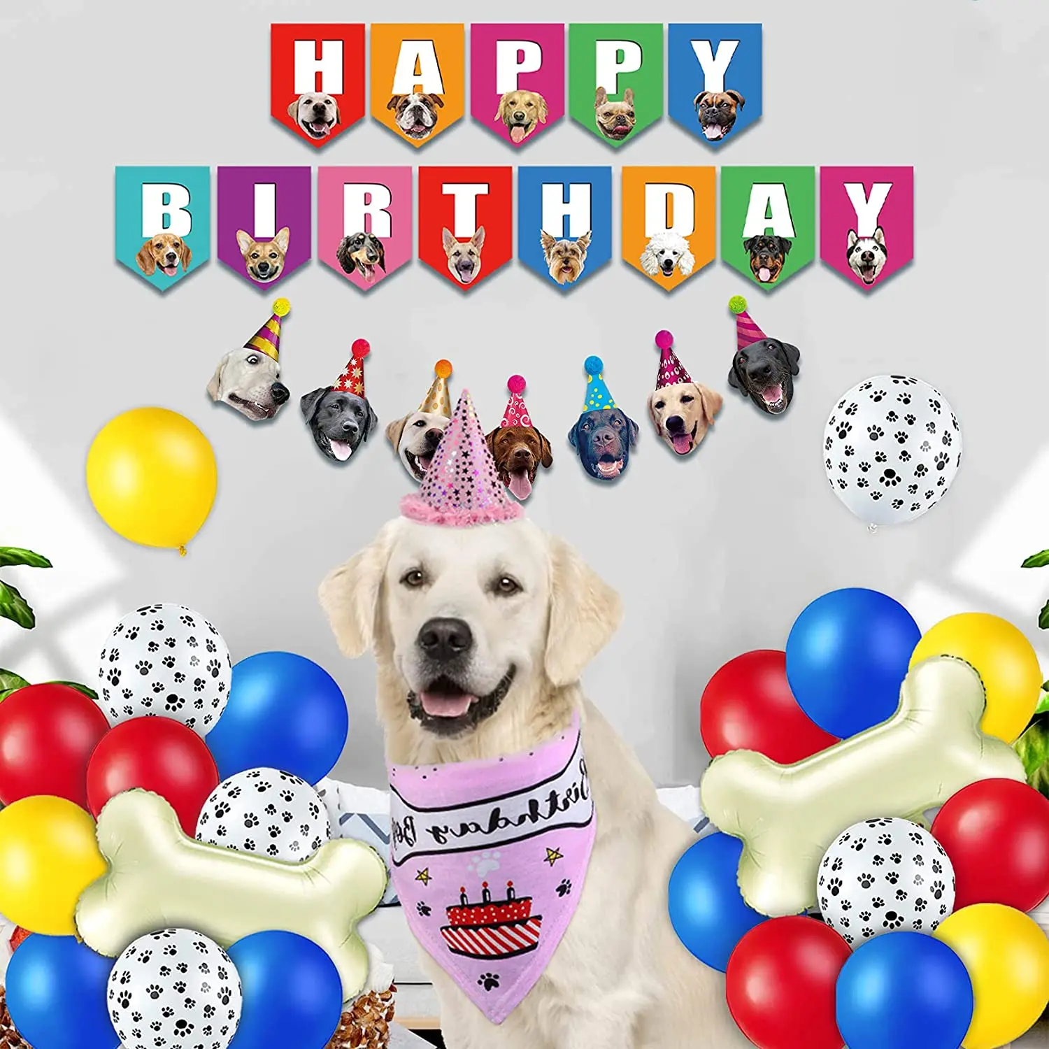 犬の誕生日パーティー用品お誕生日おめでとうバナーバースデーハット犬のパーティーバルーン Buy 犬パーティー風船 犬誕生日パーティー用品 犬風船バナー Product On Alibaba Com