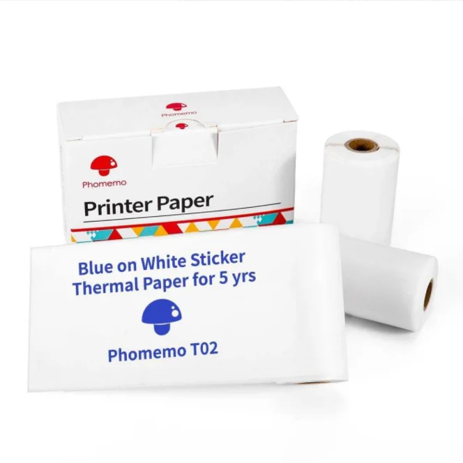 Thermal Paper Roll 50*3.5mm Printing sticker for Phomemo M02 & M02 Pro