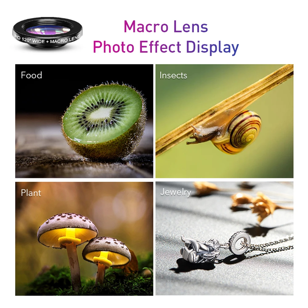 APEXEL Cell Phone Camera Lens Universal Kit 4 in 1 22X Mobile Phone Monocular Telescope Wide Angle Macro Fisheye Lens for iPhone