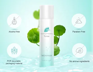 CICA Organic Natural Vegan Facial Toner Liquid Soothing and Repairing for Dry Skin Infused with Herbal Ingredients