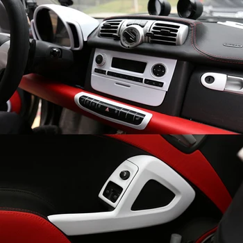 Décor Intérieur Fibre De Carbone Pour Smart Fortwo 451 (2010-2015) – Autocollant Bouton & Cadre De Porte - 5
