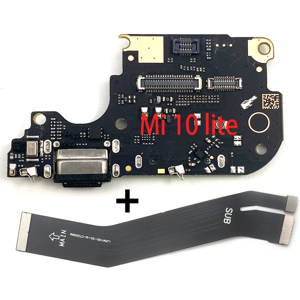 Original USB Charging Port Charger Board for Xiaomi Mi 10 Lite Mi10 Lite 5G  Charge Flex Cable Dock Plug Connector
