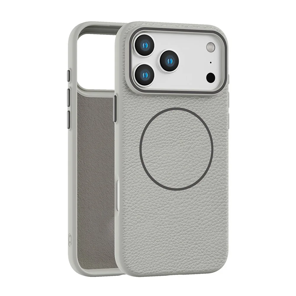 product laudtec litchi grain phone case pure colour cover tpu cases shockproof back luxury customized for i 17 air 16 pro max sjk1069-11