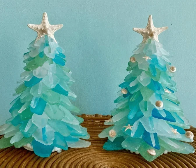 Sea Glass Ornament Christmas Tree Ornament Mini Christmas Tree Tabletop Decor Buy Sea Glass