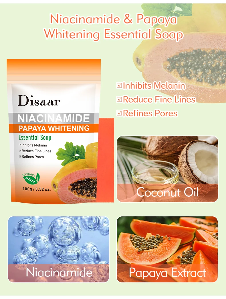 Savon essentiel pour le corps au charbon de bambou biologique, Niacinamide, nettoyage en profondeur, réparation de la peau, éclaircissant, contrôle de l'huile, savon noir africain