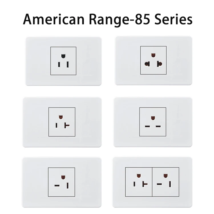 Factory PC Material New Selling 20A Multi Socket and Switch US Standard Electrical Socket for Electrical Home