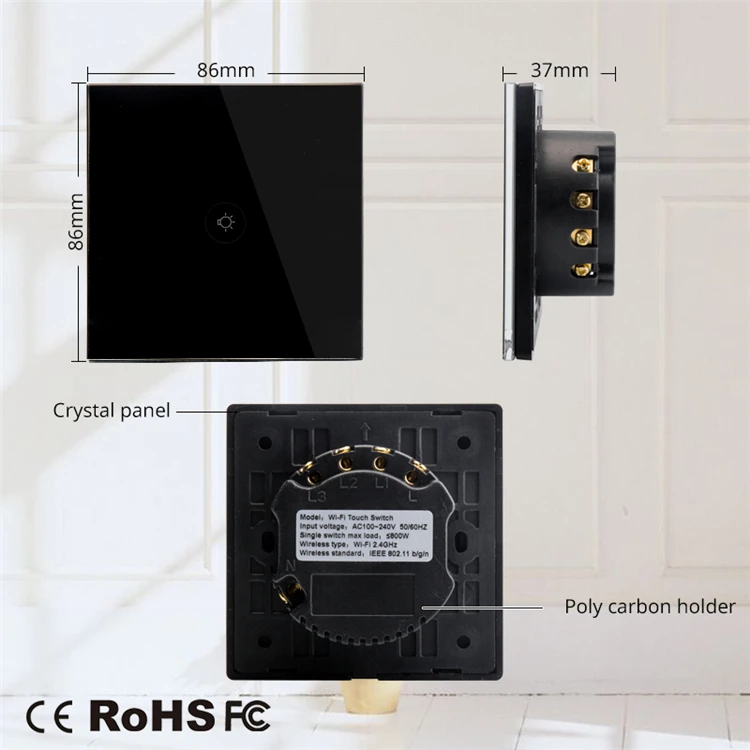Tuya Capacitive Touch Sense Smart Wifi Switch Electric Switches for Home