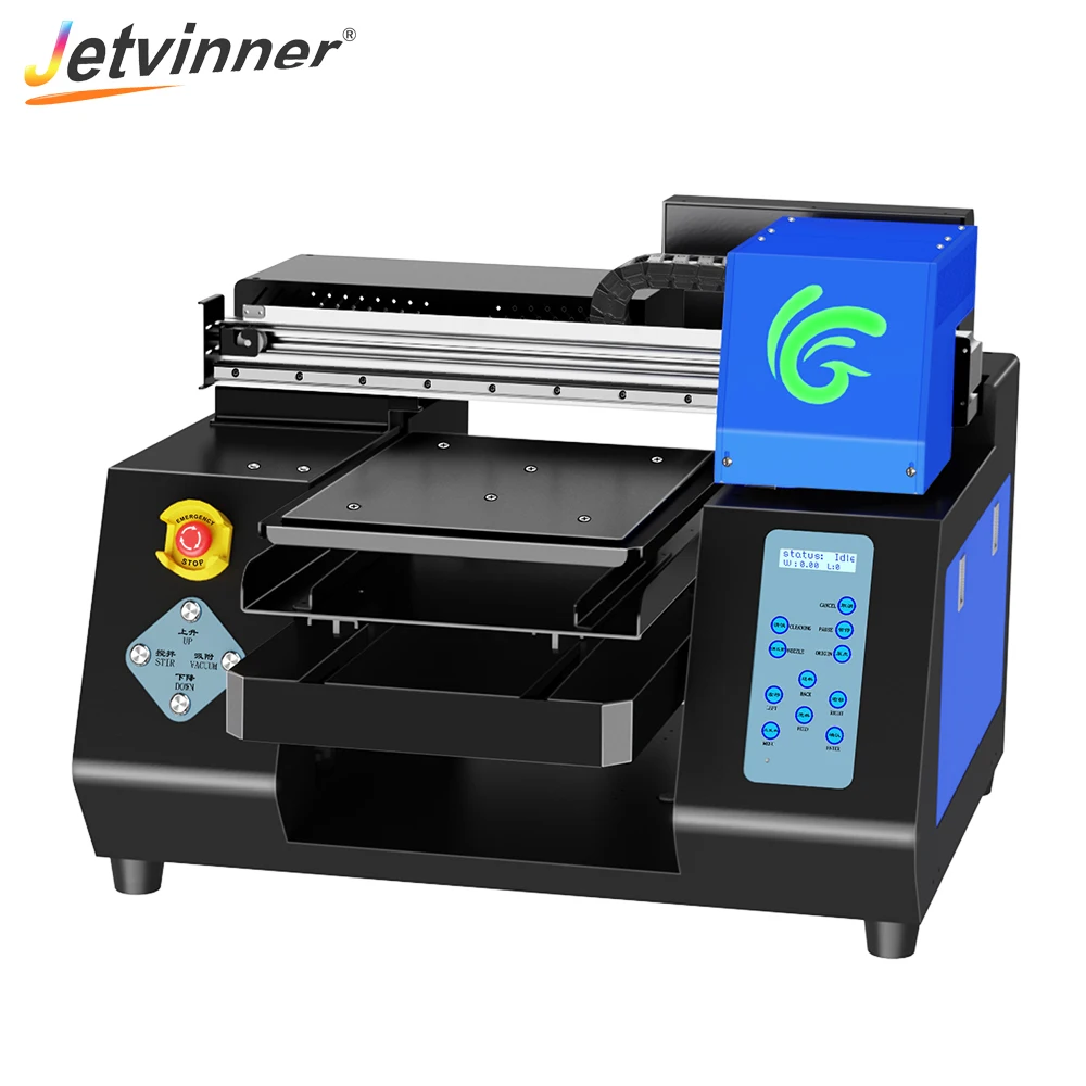 Jetvinner DTG Printer A3 Flatbed Tshirt Printer With Double XP600 Print  Head For Customize T-shirt Clothes DTG Printing Machine